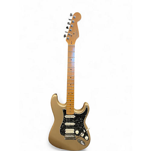 Vintage 1997 Fender Lonestar Stratocaster Shoreline Gold Solid Body Electric Guitar Shoreline Gold