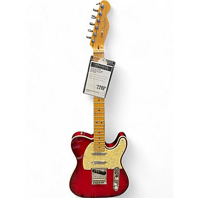 Vintage 1997 Fender Telecaster Plus V2 Trans Crimson Red Solid Body Electric Guitar