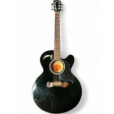 Vintage 1997 Gibson EC10 Standard Ebony Acoustic Electric Guitar