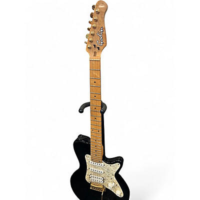 Vintage 1997 Godin SD24 Black and White Solid Body Electric Guitar