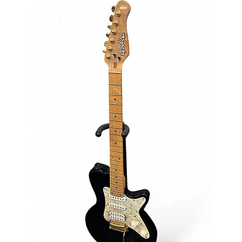 Vintage 1997 Godin SD24 Black and White Solid Body Electric Guitar Black and White