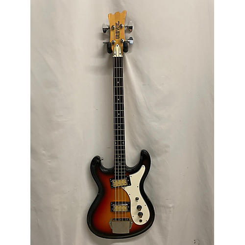 Univox Vintage 1997 Univox High Flyer Phase 3 3 Tone Sunburst Electric Bass Guitar 3 Tone Sunburst