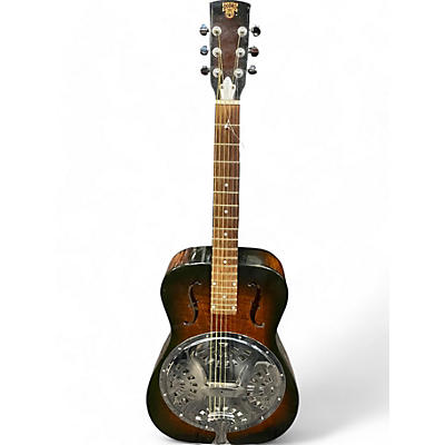 Dobro Vintage 1998 Dobro Hound Dog Round Neck Brown Sunburst Resonator Guitar