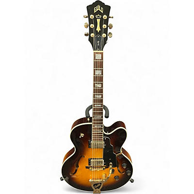 Vintage 1998 Guild X170T AB Tobacco Sunburst Hollow Body Electric Guitar
