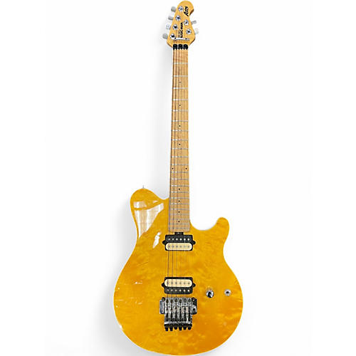 Vintage 1999 Ernie Ball Music Man Axis Translucent Gold Solid Body Electric Guitar Translucent Gold