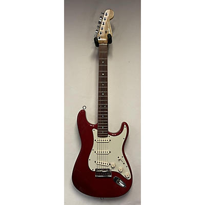 Fender Vintage 1999 Fender American Deluxe Stratocaster Trans Red Solid Body Electric Guitar