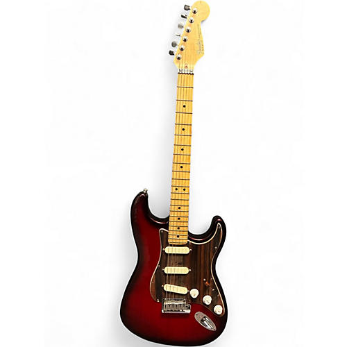 Vintage 1999 Fender Stratocaster Plus Crimson Burst Solid Body Electric Guitar Crimson Burst
