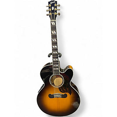 Vintage 1999 Gibson J185EC 2 Color Sunburst Acoustic Electric Guitar