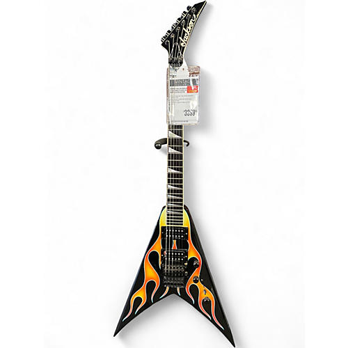 Vintage 1999 Jackson KING V Blue Ghost Flames Solid Body Electric Guitar Blue Ghost Flames