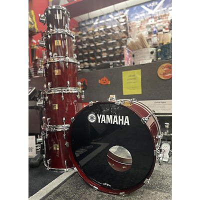 Yamaha Vintage 1999 Yamaha 6 piece MAPLE CUSTOM ABSOLUTE Trans Crimson Red Drum Kit