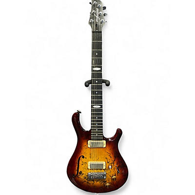 Vintage 2000s Flaxwood Rautia 2 Color Sunburst Solid Body Electric Guitar