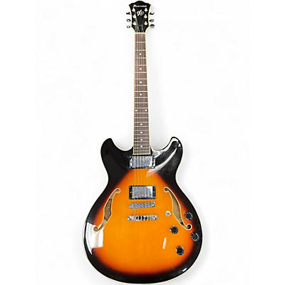 Vintage 2000s Ibanez AS73B Artcore Sunburst Hollow Body Electric Guitar