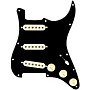 920d Custom Vintage American Loaded Pickguard for Strat With Aged White Pickups and S5W-BL-V Wiring Harness Black