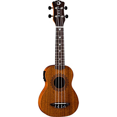 Luna Guitars Vintage Mahogany Soprano Acoustic-Electric Ukulele