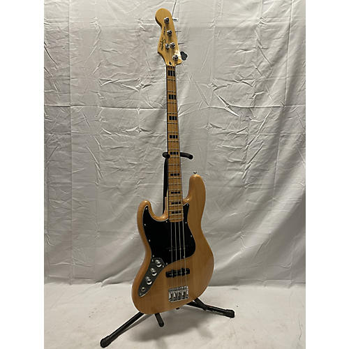 Squier Vintage Modified 70S Jazz Bass Left Handed Electric Bass Guitar Natural