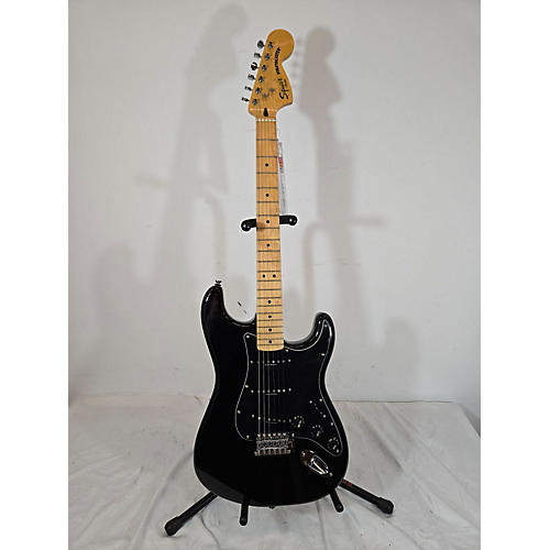 Squier Vintage Modified 70s Stratocaster Solid Body Electric Guitar Black