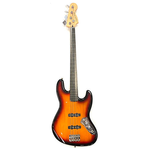 Squier Vintage Modified Fretless Jazz Bass Electric Bass Guitar 2 Tone Sunburst