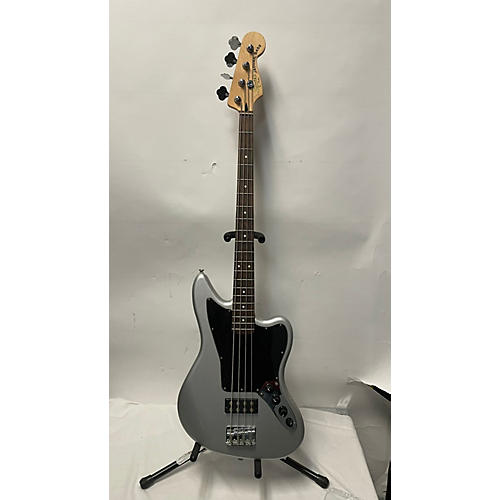 Squier Vintage Modified Jaguar Bass Electric Bass Guitar Black and Silver