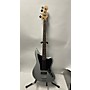 Used Squier Vintage Modified Jaguar Bass Electric Bass Guitar Black and Silver