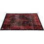 DRUMnBASE Vintage Persian Style Stage Rug Black Red 6 x 5.25 ft.