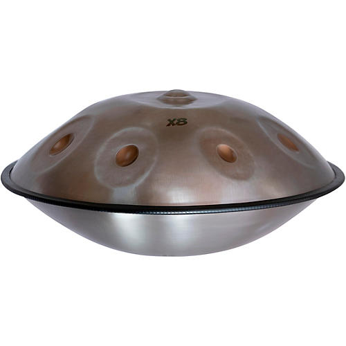 X8 Drums Vintage Series Pro Handpan F Low Pygmy, Stainless Steel With Bag, 9 Notes