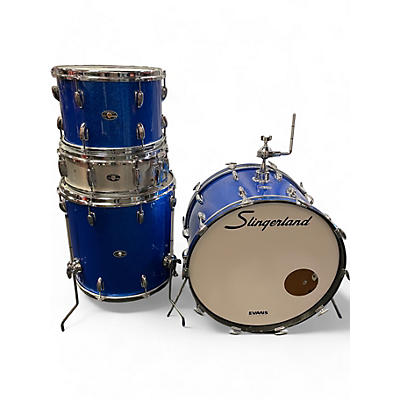 Slingerland Vintage Slingerland Gene Krupa Deluxe BLUE SPARKLE Drum Kit