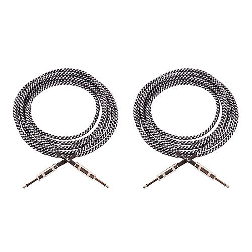 Vintage Voltage Straight-Straight Instrument Cable - 12 ft. - Gray (2 PACK)