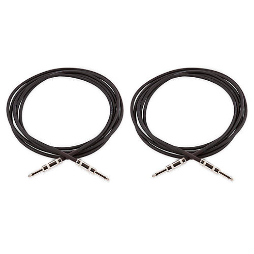 Vintage Voltage Straight-Straight Instrument Cable-12 ft.-Black 2-Pack