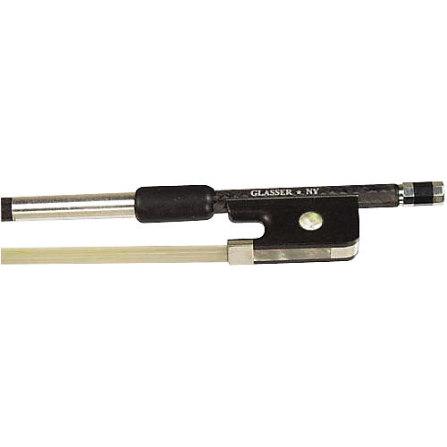 Glasser Viola Bow Braided Carbon Fiber, Fully Lined Ebony Frog, Nickel Wire Grip & Tip Octagonal 4/4 Size