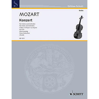 Schott Violin Concerto 5 A Major K. 219 Schott Series
