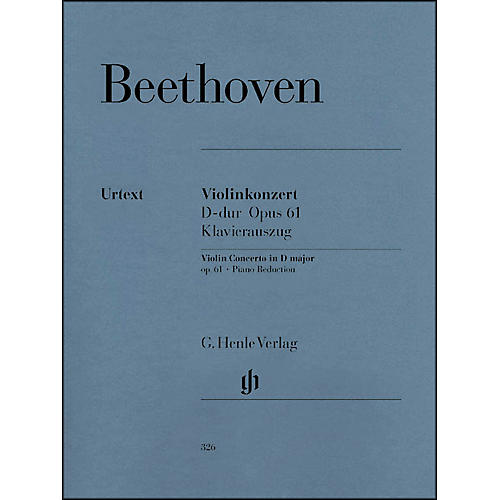 G. Henle Verlag Violin Concerto In D Major Op. 61 Piano Reduction By Beethoven