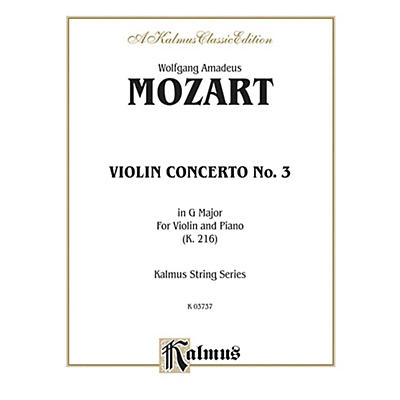 Alfred Violin Concerto No. 3 in G Major K. 216 for Violin By Wolfgang Amadeus Mozart Book