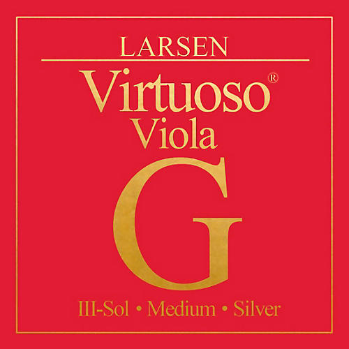 Larsen Strings Virtuoso Series Viola G String 15 to 16-1/2 in., Medium Silver, Ball End