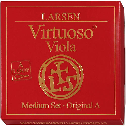 Larsen Strings Virtuoso Viola String Set 15 to 16-1/2 in., Medium Multiple Wound, Loop End