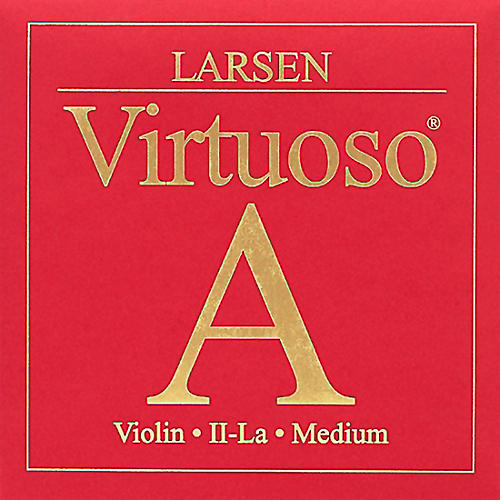 Larsen Strings Virtuoso Violin A String 4/4 Size Aluminum Wound, Medium Gauge, Ball End