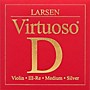 Larsen Strings Virtuoso Violin D String 4/4 Size Silver Wound, Medium Gauge, Ball End
