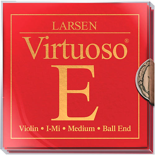 Larsen Strings Virtuoso Violin String Set 4/4 Size Medium Gauge, Ball End