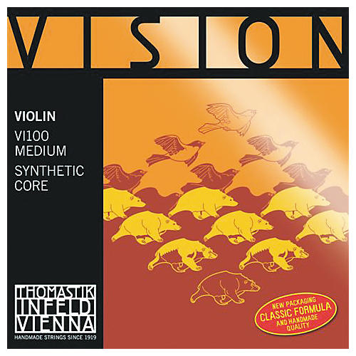 Thomastik Vision 4/4 Violin Strings Medium Set, Silver D 4/4 Size