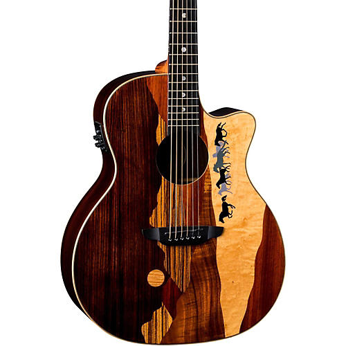 Vista Mustang Tropical Wood RSW Back Acoustic-Electric Guitar