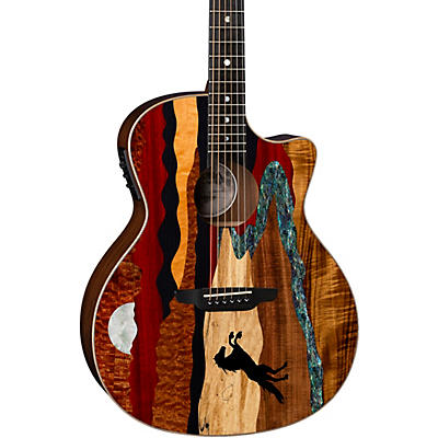 Luna Vista Stallion Acoustic-Electric Guitar With Case