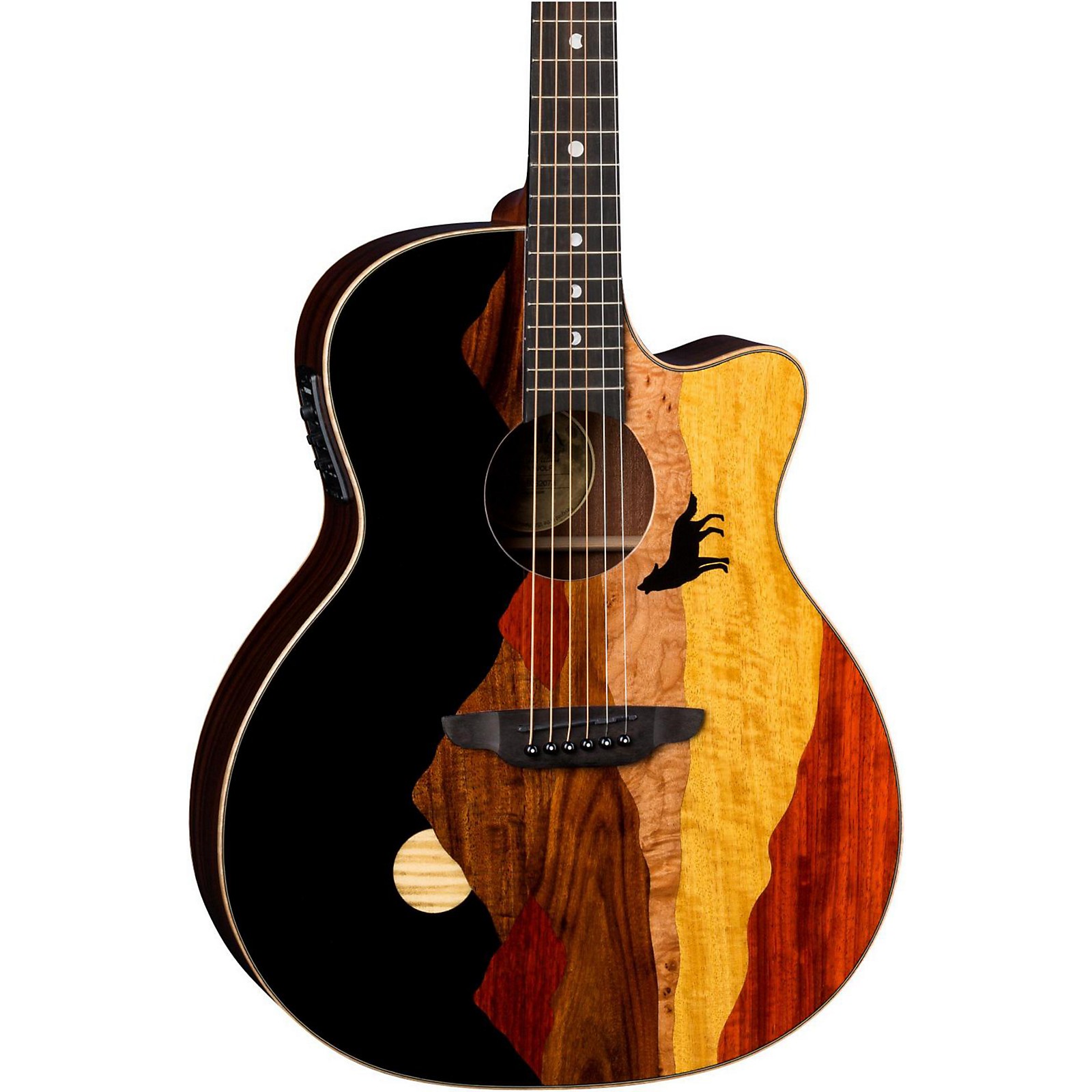 Luna Guitars Vista Wolf AcousticElectric Guitar Natural Musician's