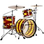 Ludwig Vistalite 50th Anniversary Fab 3-Piece Shell Pack with 22 in. Bass Drum Red/Yellow/Red
