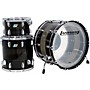 Ludwig Vistalite 50th Anniversary Pro Beat 3-Piece Shell Pack with 24-Inch Bass Drum Black Sparkle/Smoke/Black Sparkle