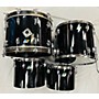 Used Ludwig Vistalite SOLID BLACK Drum Kit SOLID BLACK