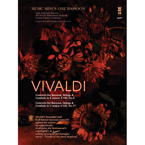 Vivaldi - Concertos for Bassoon, Strings & Cembalo No. 6 and No. 7 Music Minus One Softcover with CD