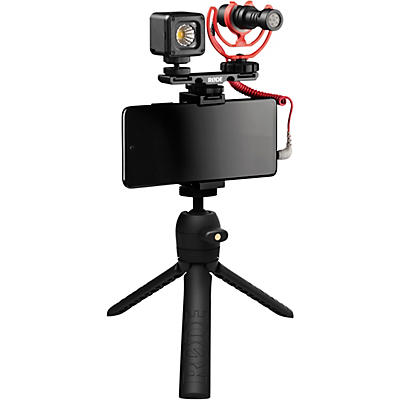 RODE Vlogger Kit for Mobile Phones With 3.5 mm Compatibility - Includes Tripod, MicroLED light, VideoMicro and Accessories