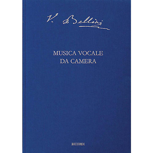 Ricordi Vocal Chamber Music Critical Ed Full Score Hardbound with critical commentary by Bellini Edited by Steffan