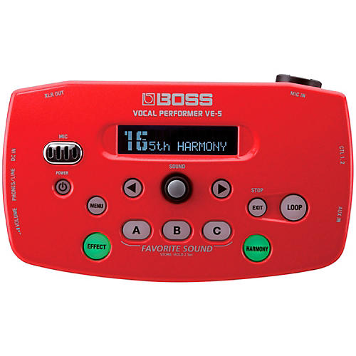 BOSS Vocal Performer V-5 Effects Processor Red