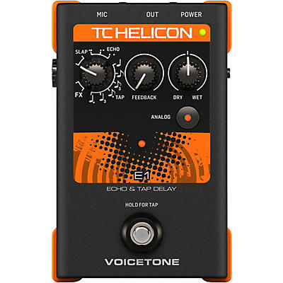 TC Helicon VoiceTone Single E1 Echo & Tap Delay Effects Pedal