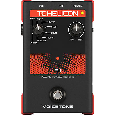 TC Helicon VoiceTone Single R1 Vocal Tuned Reverb Effects Pedal